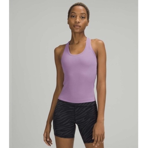 NEW Lululemon Cool Racerback Tank Top Shorter Length Nulu Sz 14 Wisteria Purple - Picture 1 of 7